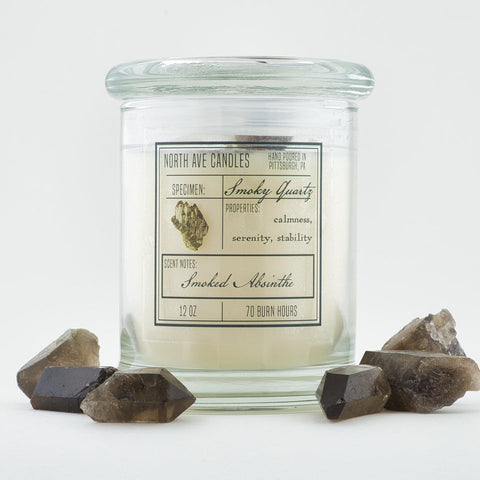 North Ave Candle: Smoky Quartz + Smoked Absinthe