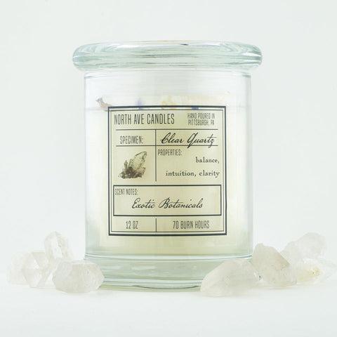 North Ave Candle: Clear Quartz + Exotic Botanicals