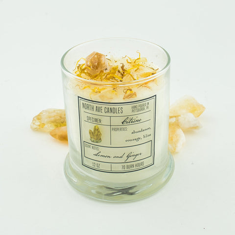 North Ave Candle: Citrine, Lemon + Ginger