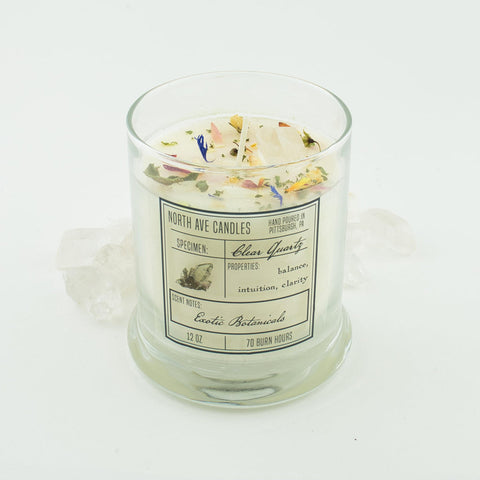 North Ave Candle: Clear Quartz + Exotic Botanicals