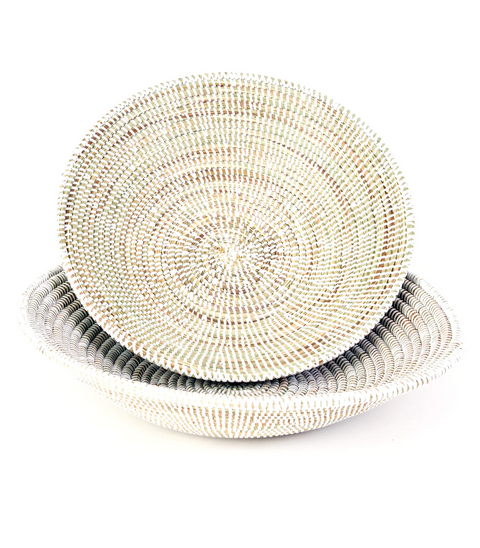 Solid White Grain Basket