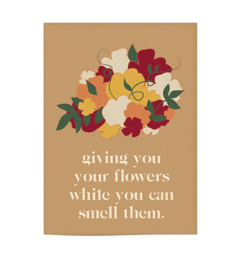 Aya Greeting Card: Giving Flowers