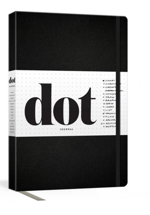 Dot Journal (Black): A Dotted, Blank Journal for List-Making, Journaling, Goal-Setting