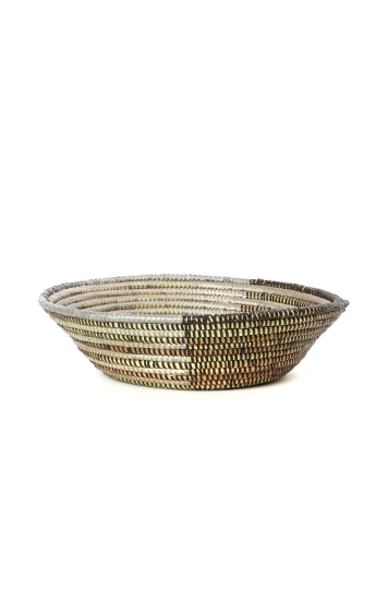 Silver and Black Delta Tabletop Basket - Large