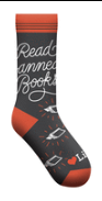 Read Banned Books Socks (orange and black)