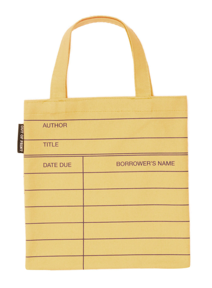 Library Card (Yellow) Mini Tote Bag