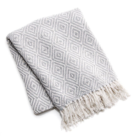 Gray Diamond Rethread Throw