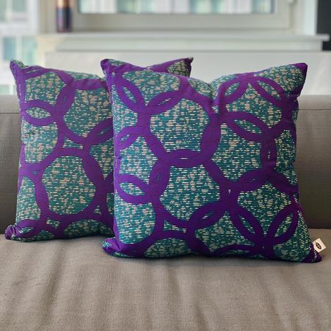 African Print Accent Pillow