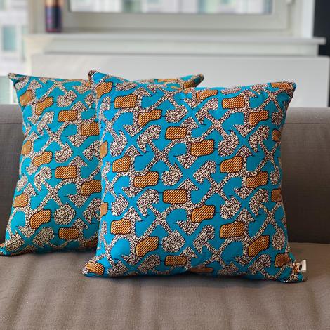 African Print Accent Pillow