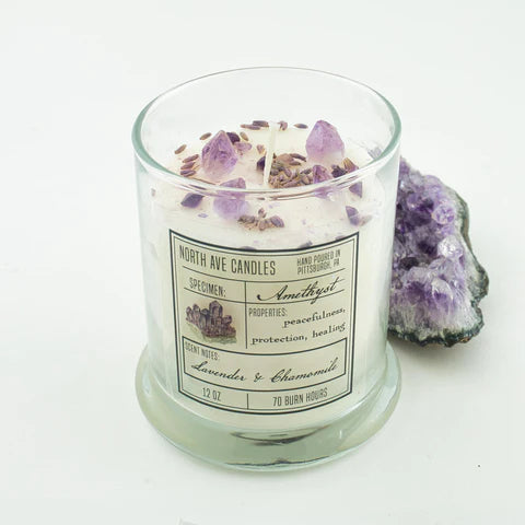 North Ave Candle: Amethyst, Lavender + Chamomile